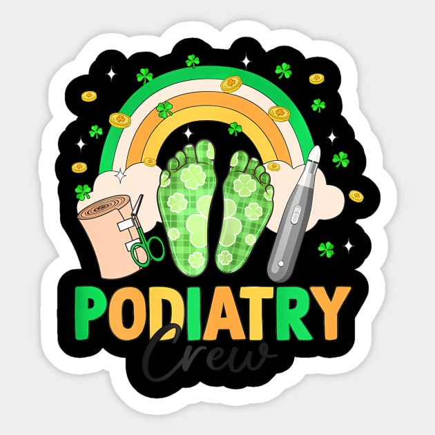 Podiatry Crew Shamrock Podiatrist St Patrick's Day Sticker by angelawood